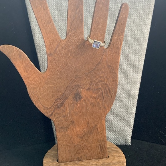 ♥️ Sale 3for$15! Two Silver Tone Moonstone Rings size 7 - Picture 4 of 6